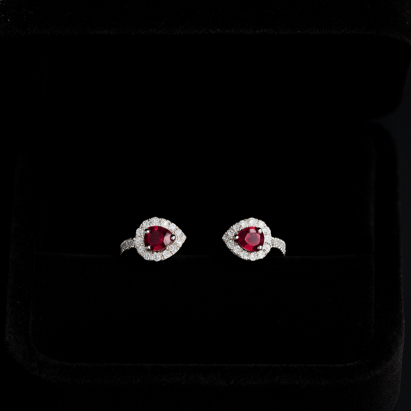 The Ruby Tear Drop Diamond Ring