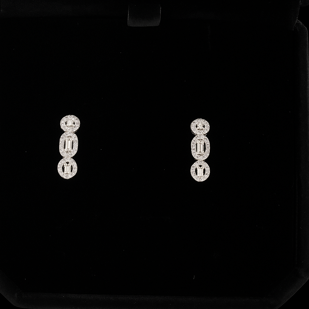 The Trinity Drop Diamond Earrings