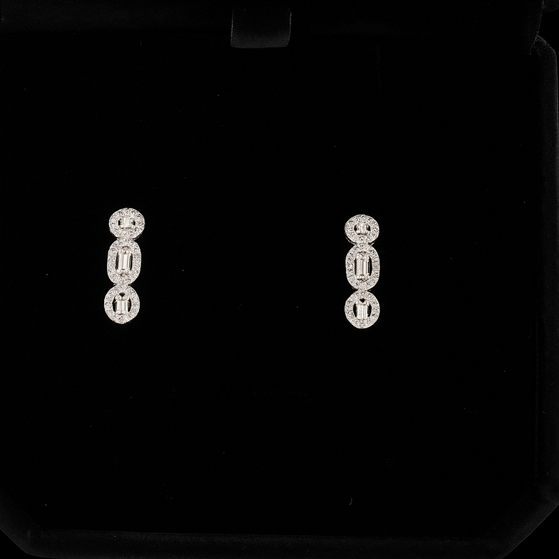 The Trinity Drop Diamond Earrings