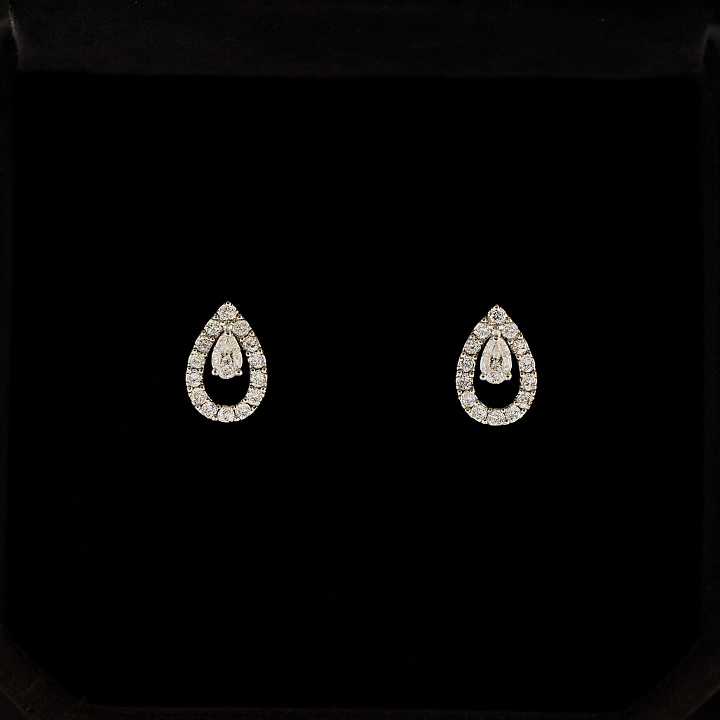 The Tear Drop Diamond Earrings