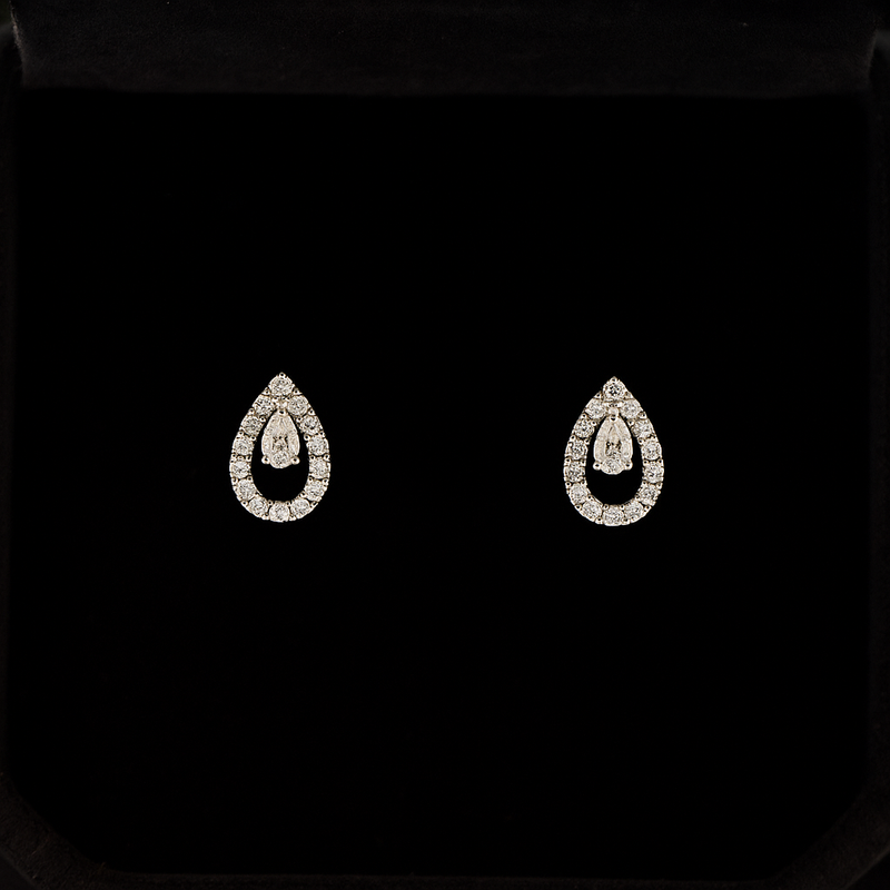 The Tear Drop Diamond Earrings
