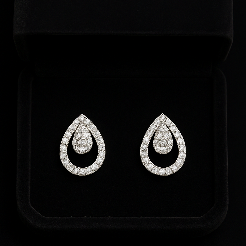 The Rain Drop Diamond Earrings