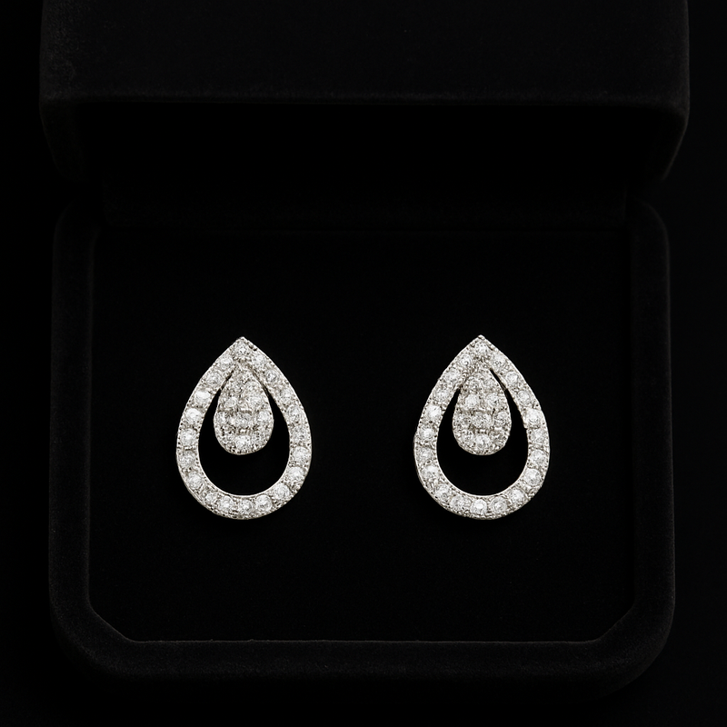 The Rain Drop Diamond Earrings