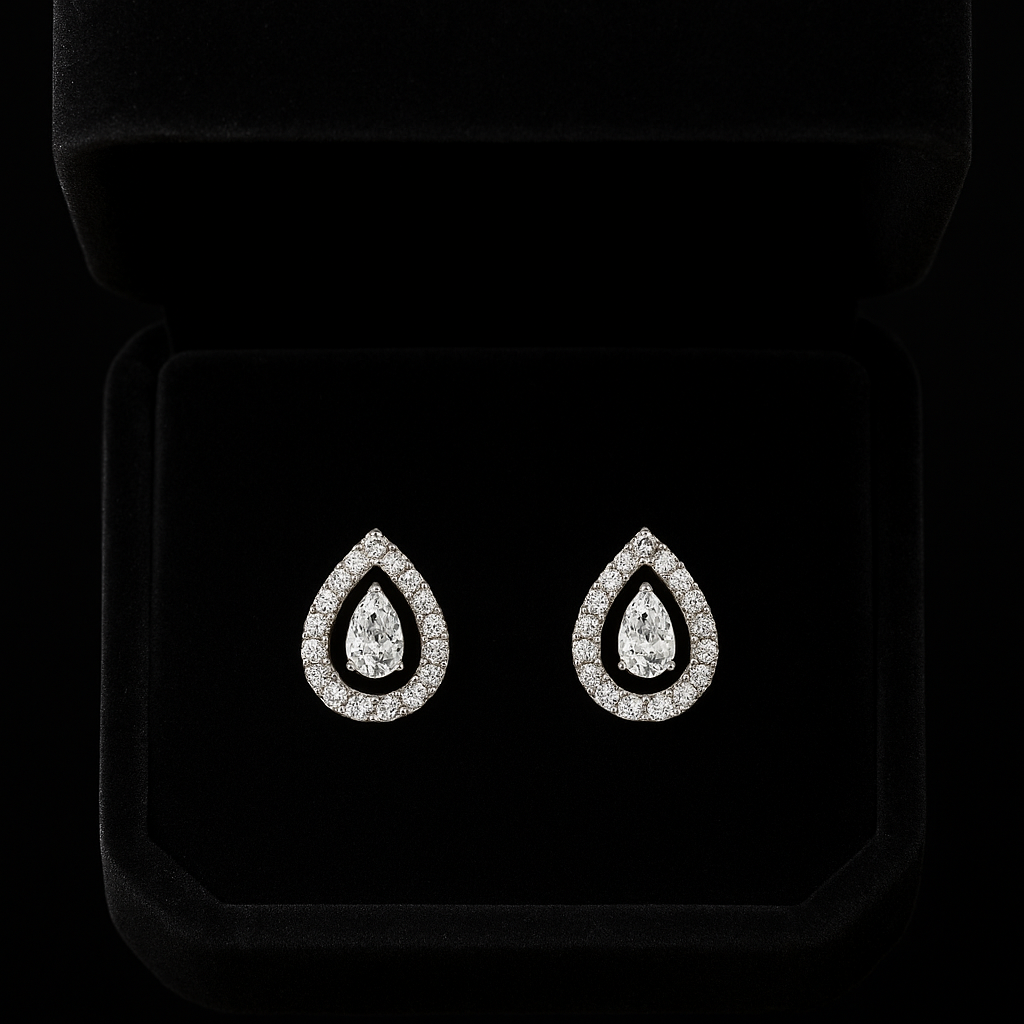 The Tear Drop Diamond Earrings 2