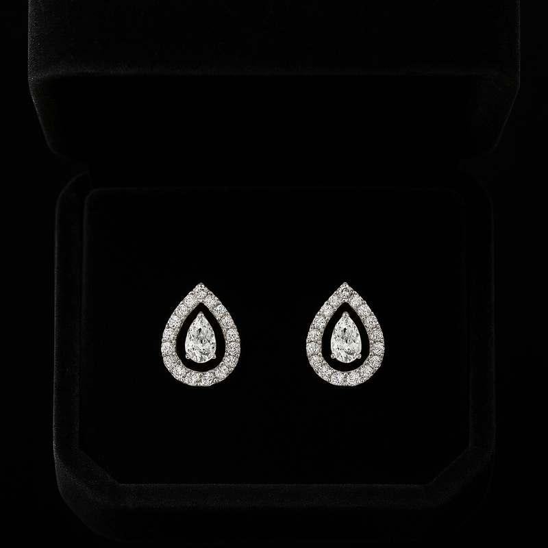 The Tear Drop Diamond Earrings 2