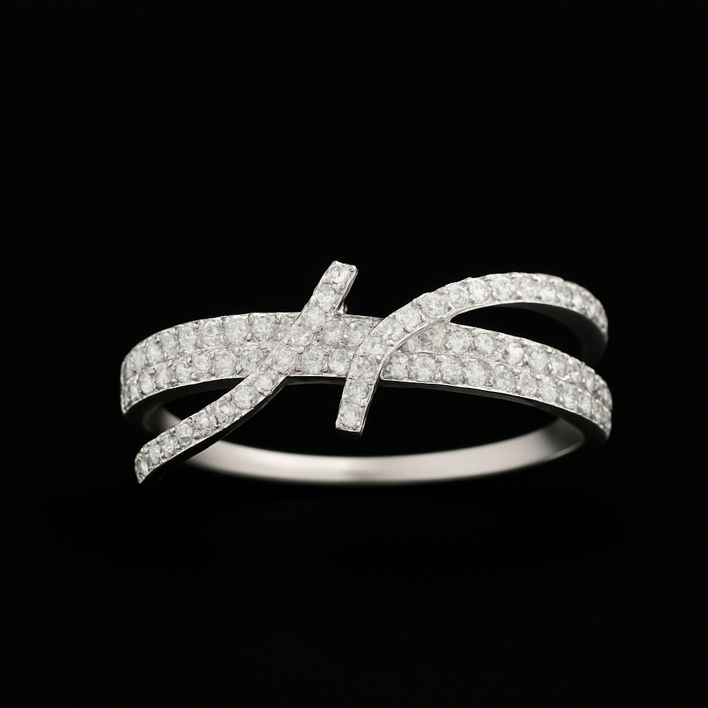 The Diamond Ribbon Ring