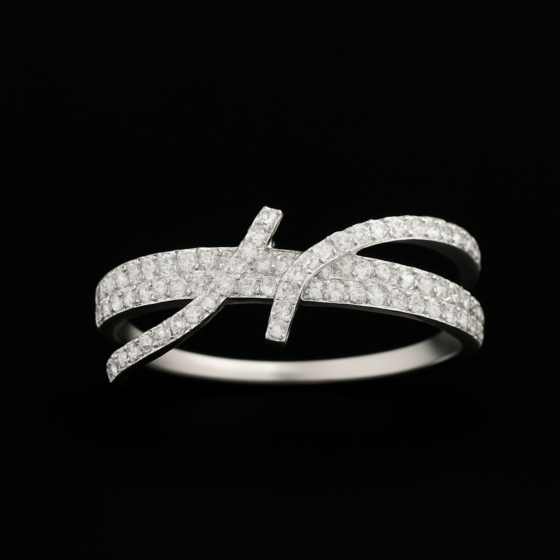 The Diamond Ribbon Ring