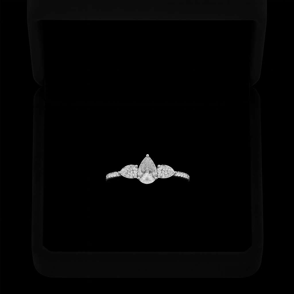 The Pear Lumière Diamond Ring