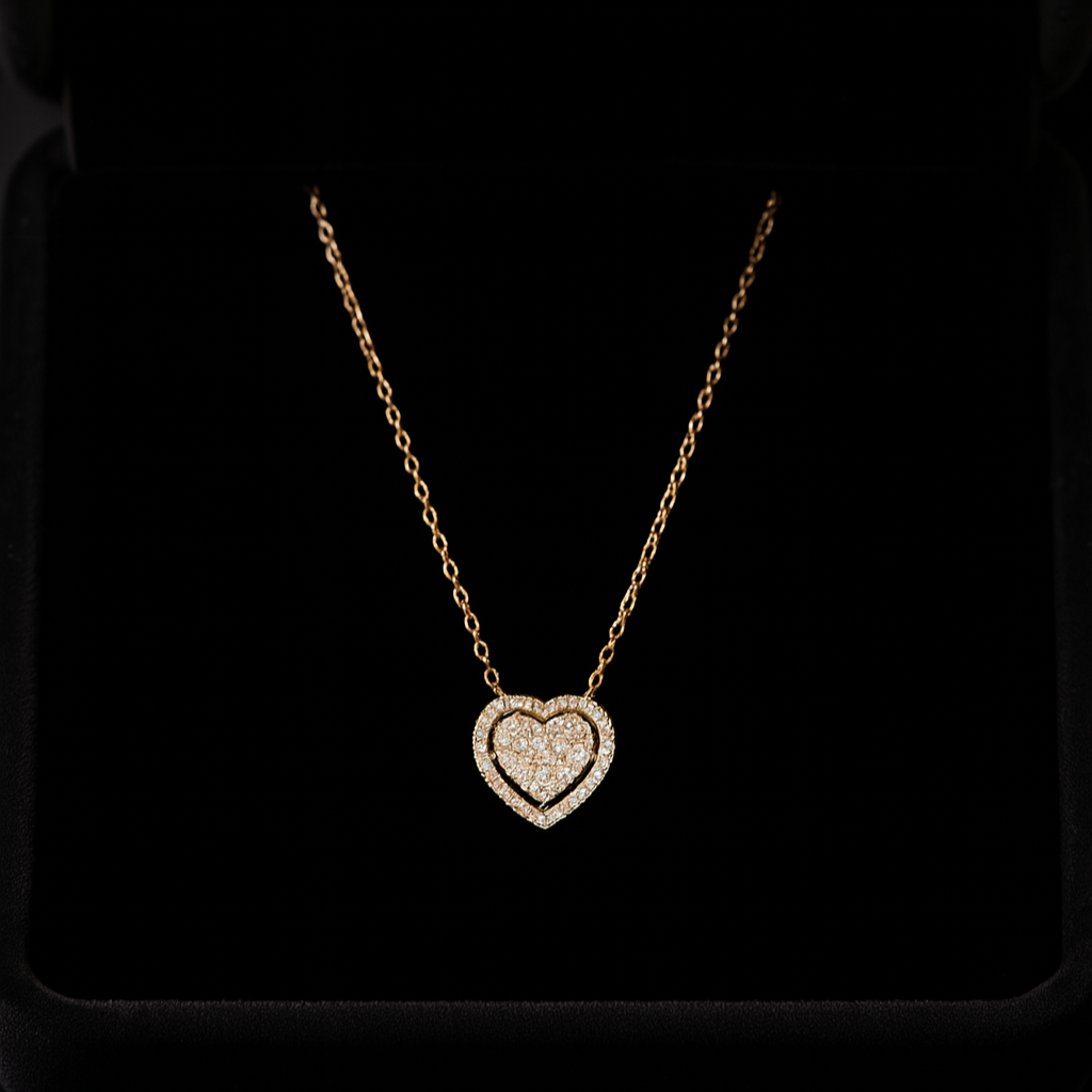 The Heart Pendant Diamond Necklace