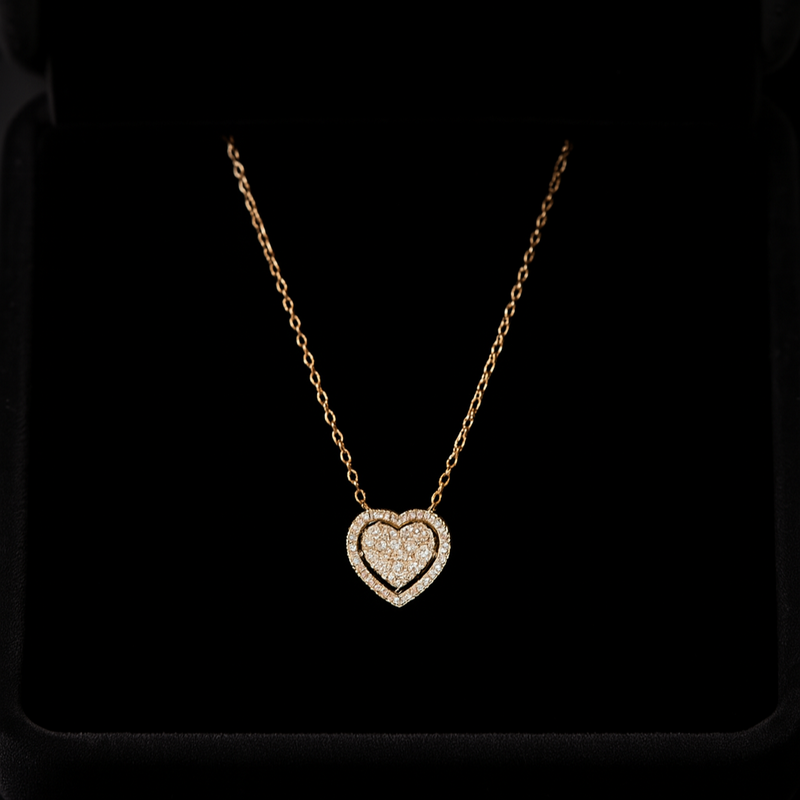 The Heart Pendant Diamond Necklace