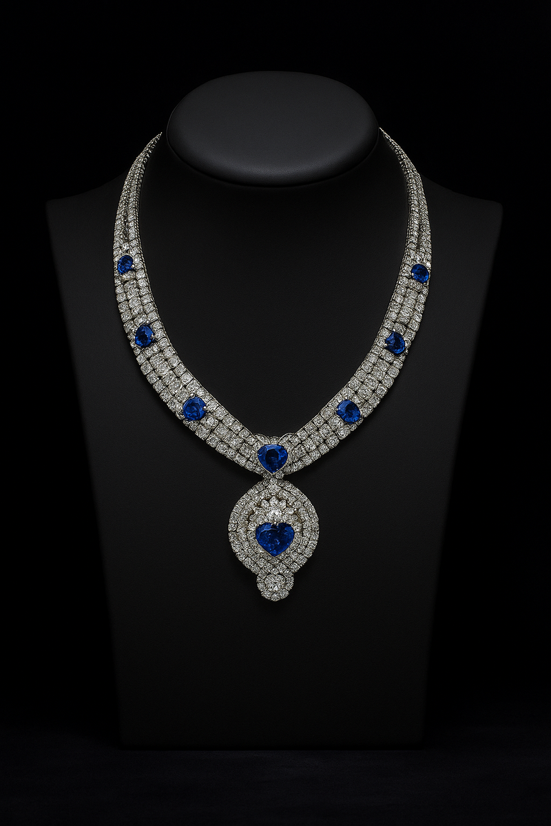 Sapphire Diamond Necklace