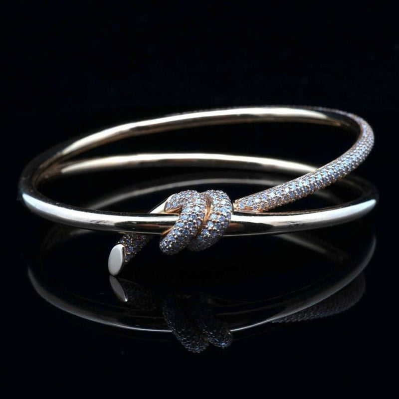 Tiffany & Co., Tiffany Knot Double Row Hinged Bangle