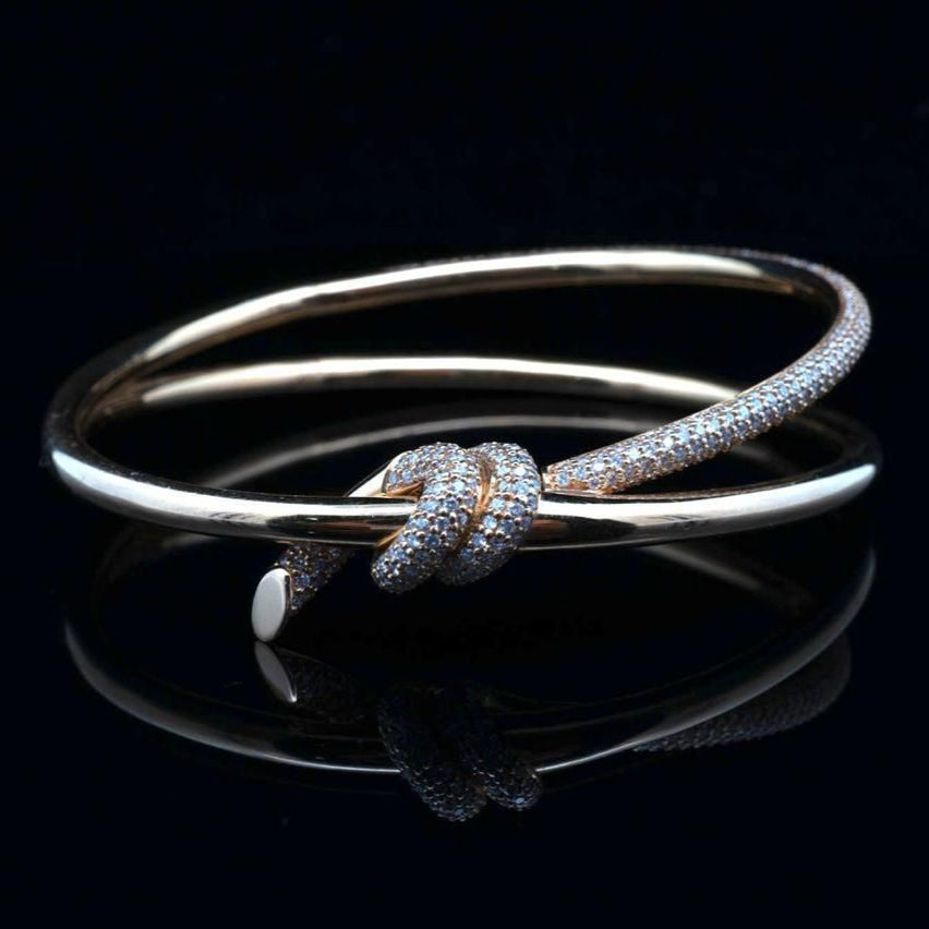 Tiffany & Co., Tiffany Knot Double Row Hinged Bangle